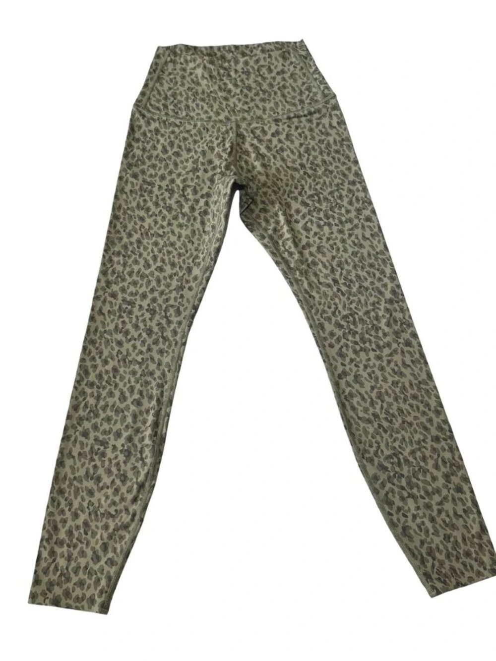TaviSculpt High Waisted 7/8 Leggings in Olive leopard- Small - Picture 3 of 8